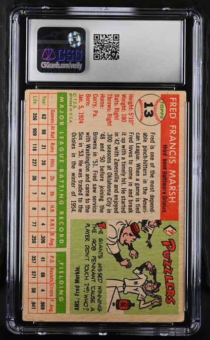 1955 Topps Fred Marsh #13 CGC 4.5