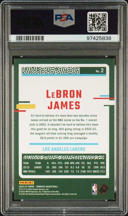 2023 Panini Donruss LeBron James #2 PSA 7