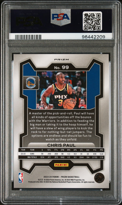 2023 Panini Prizm - White Sparkle - Chris Paul #99 - WHITE SPARKLE SSP - PSA 9