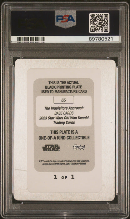 2023 Star Wars - Inquisitors Approach #65 - Printing Plate 1/1 - PSA - BLACK 1/1