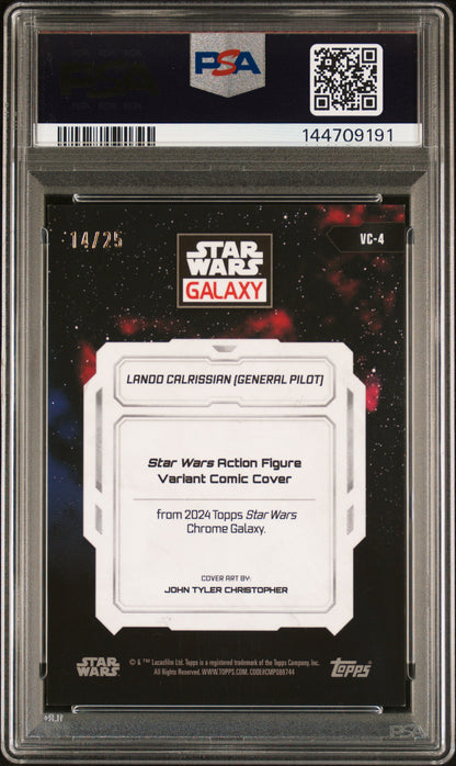 2024 Star Wars Galaxy - LANDO CALRISSIAN - Orange Comicfractor/25 - PSA - /25