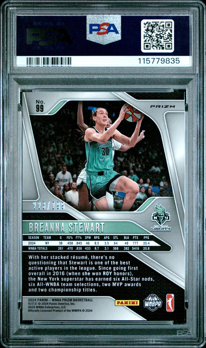 2024 Panini Prizm WNBA - Breanna Stewart #99 - Red /299 - PSA 9 - /299