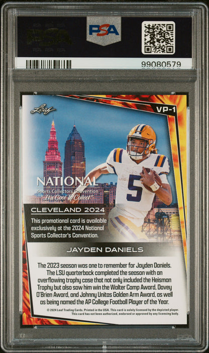 2024 Leaf National Sports Collectors Convention Vip Jayden Daniels #VP1 PSA 9