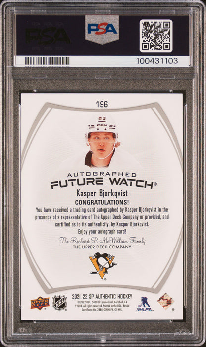 2021 SP Authentic - Kasper Bjorkqvist - FUTURE WATCH AUTO /999 - PSA