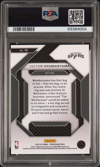 2023 Panini Prizm - Victor Wembanyama #12 - ROOKIE - Emergent - ROOKIE - PSA