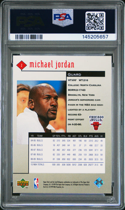 1998 Upper Deck Black Diamond - Michael Jordan #2 - Bulls MJ - PSA 8
