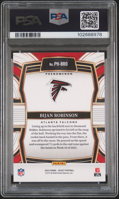 2023 Panini Select Phenomenon Bijan Robinson #PHBRO PSA 9