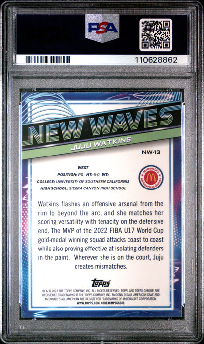 2023 Topps Chrome Mcdonald's All-American - Juju Watkins #NW13 - New Waves - PSA