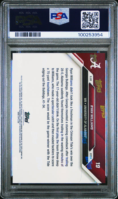 2024 Bowman U Now Ryan Williams #19 PSA 10
