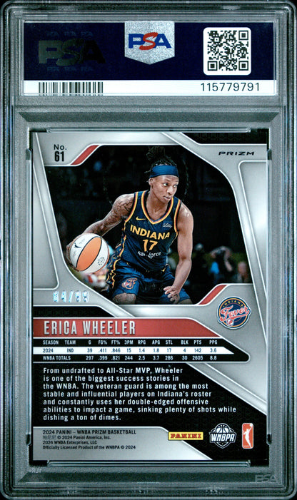 2024 Panini Prizm WNBA - Erica Wheeler #61 - Orange /99 - PSA 9 - /99