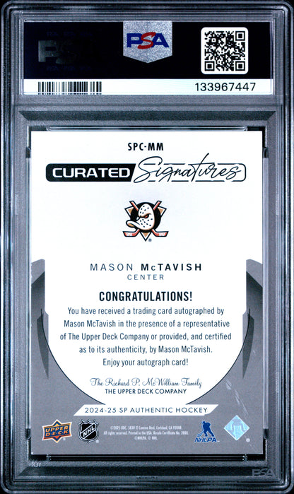 2024 SP Authentic - Mason Mctavish #SPCMM - Curated Signatures /299 - PSA - /299