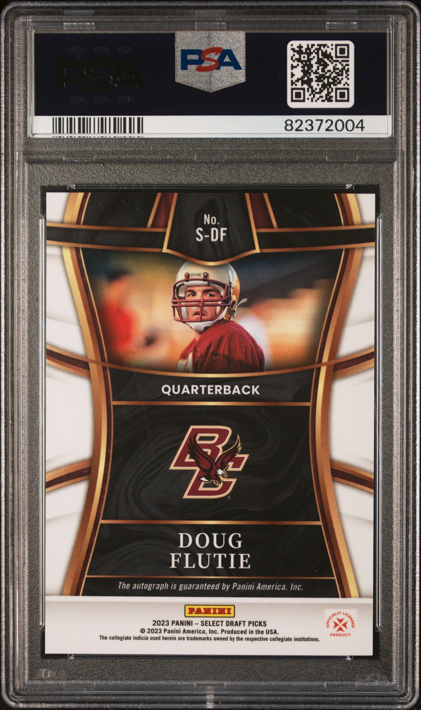 2023 Panini Select Draft Picks - Doug Flutie #SDF - AUTOGRAPH - PSA 10 Auto 10