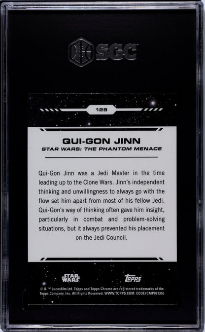 2024 Topps Chrome Star Wars Qui-Gon Jinn #128 SGC 9.5