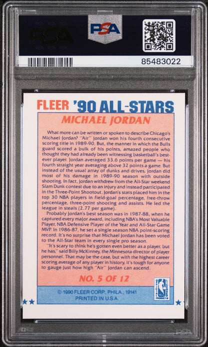 1990 Fleer All-Stars - Michael Jordan #5 - PSA 7