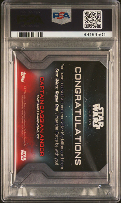 2016 Star Wars - Captain Cassian Andor - Rogue One Medallions - PSA