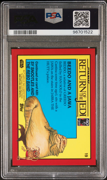 2023 Topps Chrome Sapphire Star Wars Return Of The Jedi /10 Beedo A Jawa PSA 9