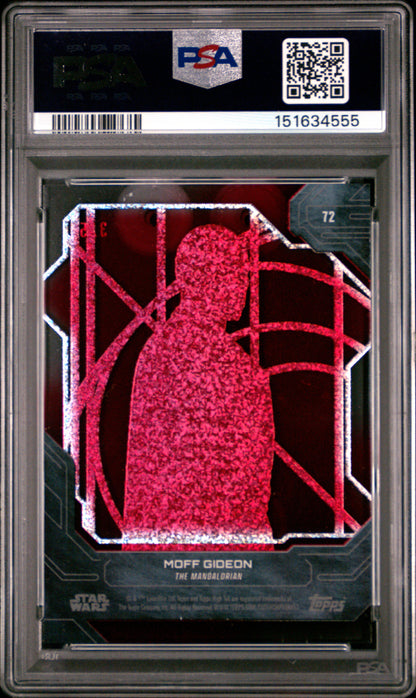 2024 Star Wars High Tek - Moff Gideon #72 - Red Diffractor /5 - PSA - Red /5