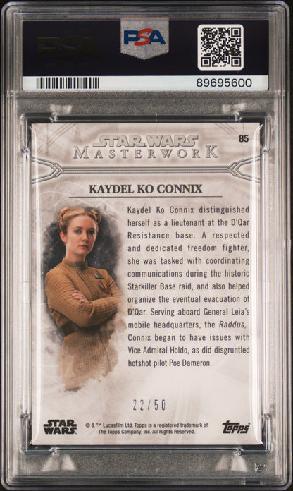2018 Topps Star Wars Masterwork Kaydel Ko Connix #85 - Purple /50 PSA 10 - /50