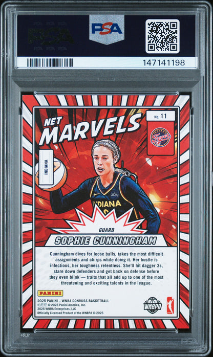 2025 Panini Donruss WNBA - Sophie Cunningham #11 - Net Marvels - PSA
