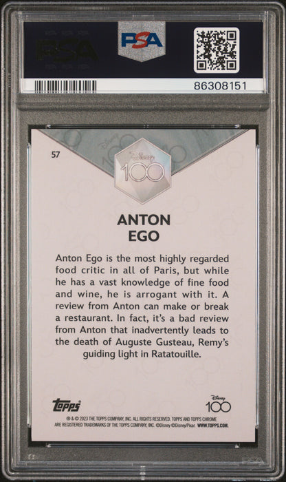 2023 Topps Chrome Disney100 - Anton Ego - Pink /399 - PSA /399