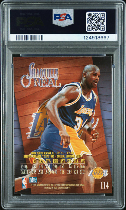 1996 Skybox Z-Force - Shaquille O'Neal #114 - PSA