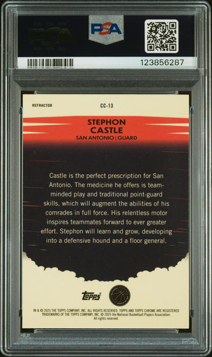 2024 Topps Chrome - Stephon Castle - Countdown Complete Refractor - PSA - ROOKIE