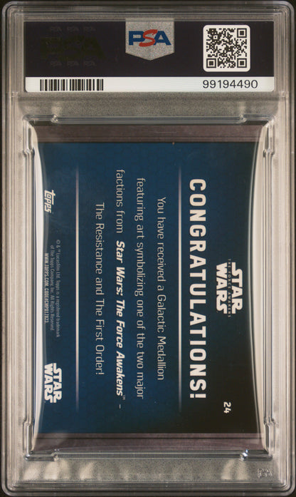 2016 Star Wars - Finn #24 - The Force Awakens - Medallion Relic - PSA