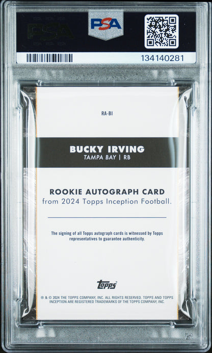 2024 Topps Inception - Bucky Irving #RABI - Rookie Autographs - PSA - ROOKIE