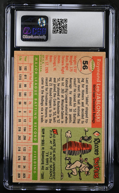 1955 Topps Ray Jablonski #56 CGC 6.5