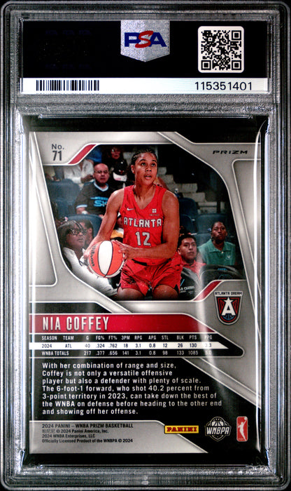 2024 Panini Prizm WNBA - Nia Coffey #71 - Snakeskin SSP - PSA - Snakeskin SSP