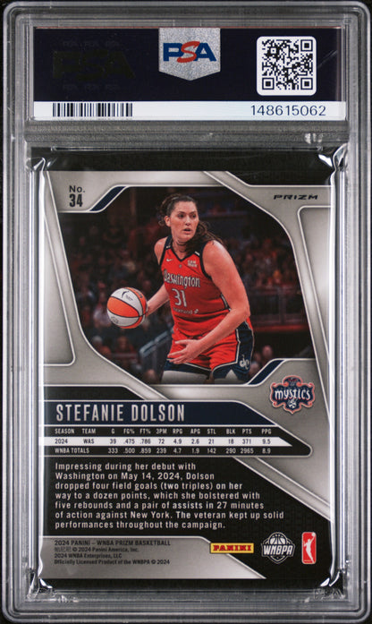 2024 Prizm WNBA - Stefanie Dolson #34 - Snakeskin SSP - PSA - Snakeskin SSP
