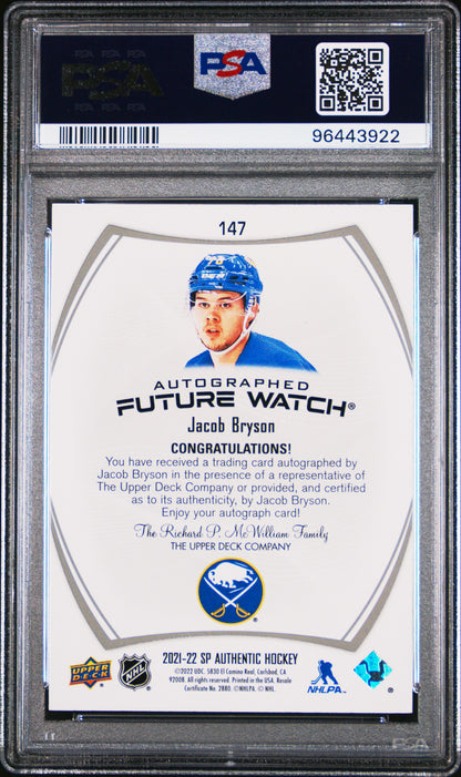 2021 SP Authentic - Jacob Bryson - FUTURE WATCH AUTO /999 - PSA - INSCRIBED /50