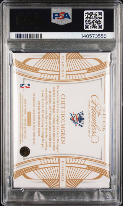 2023 Flawless -Chet Holmgren #FFCHG - Ruby AUTO /15 -  AUTO /15 - PSA 9