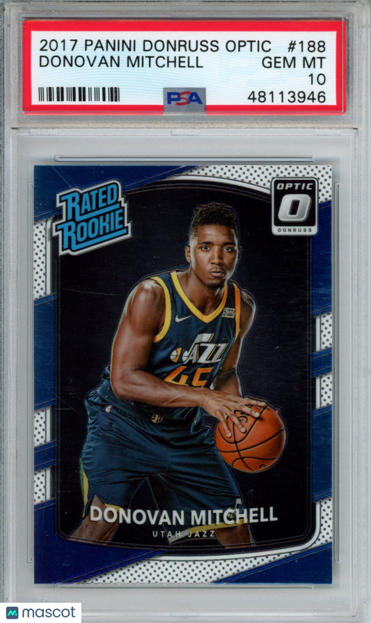 2017 Panini Donruss Optic #188 - Donovan Mitchell - ROOKIE - PSA 10