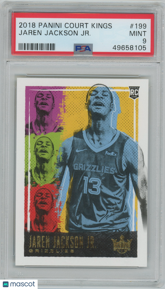 2018 Panini Court Kings Jaren Jackson JR. ROOKIE #199 PSA 9