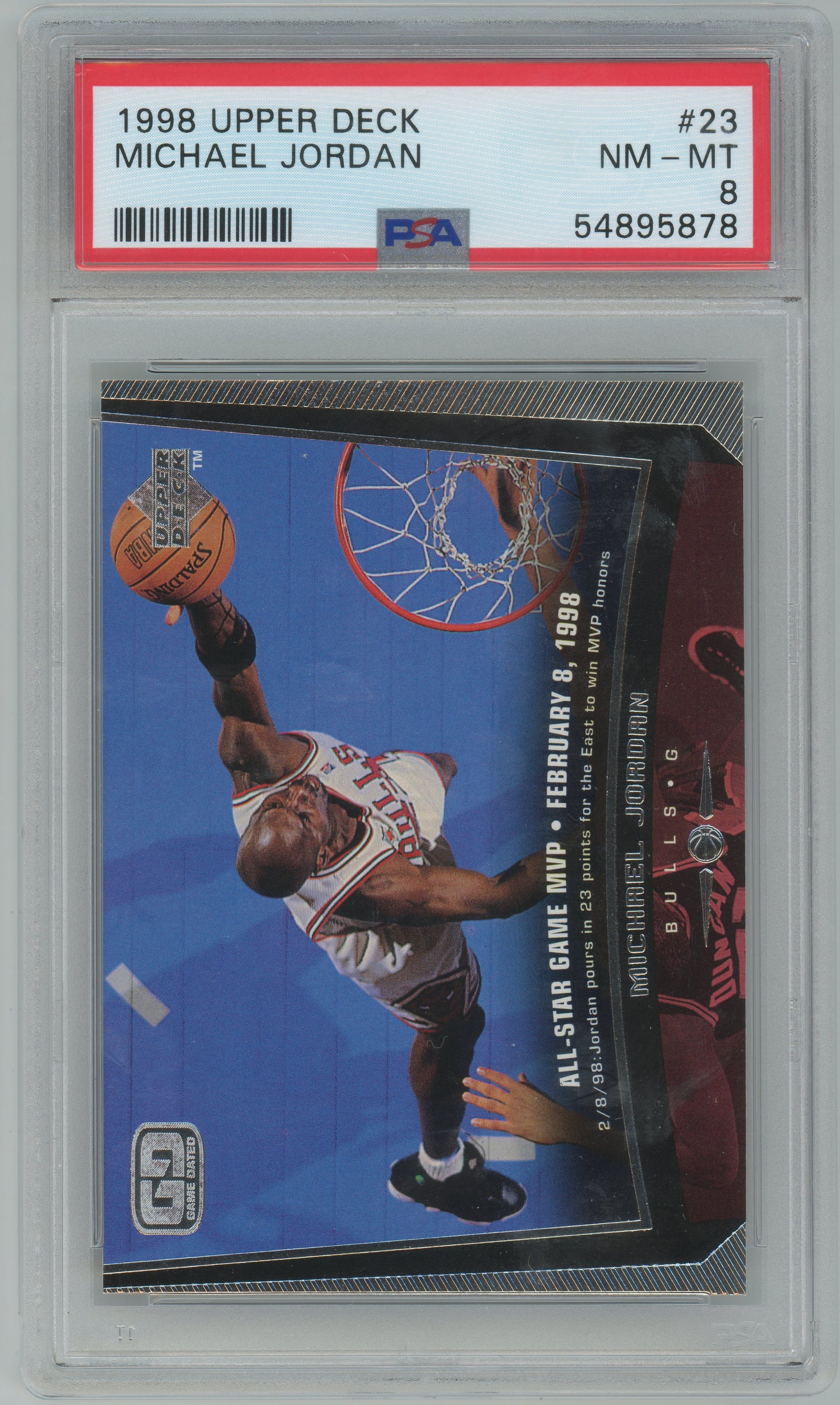 1998 Upper Deck - Michael Jordan #23 - MJ All-Star Game MVP - MJ HOFer - PSA