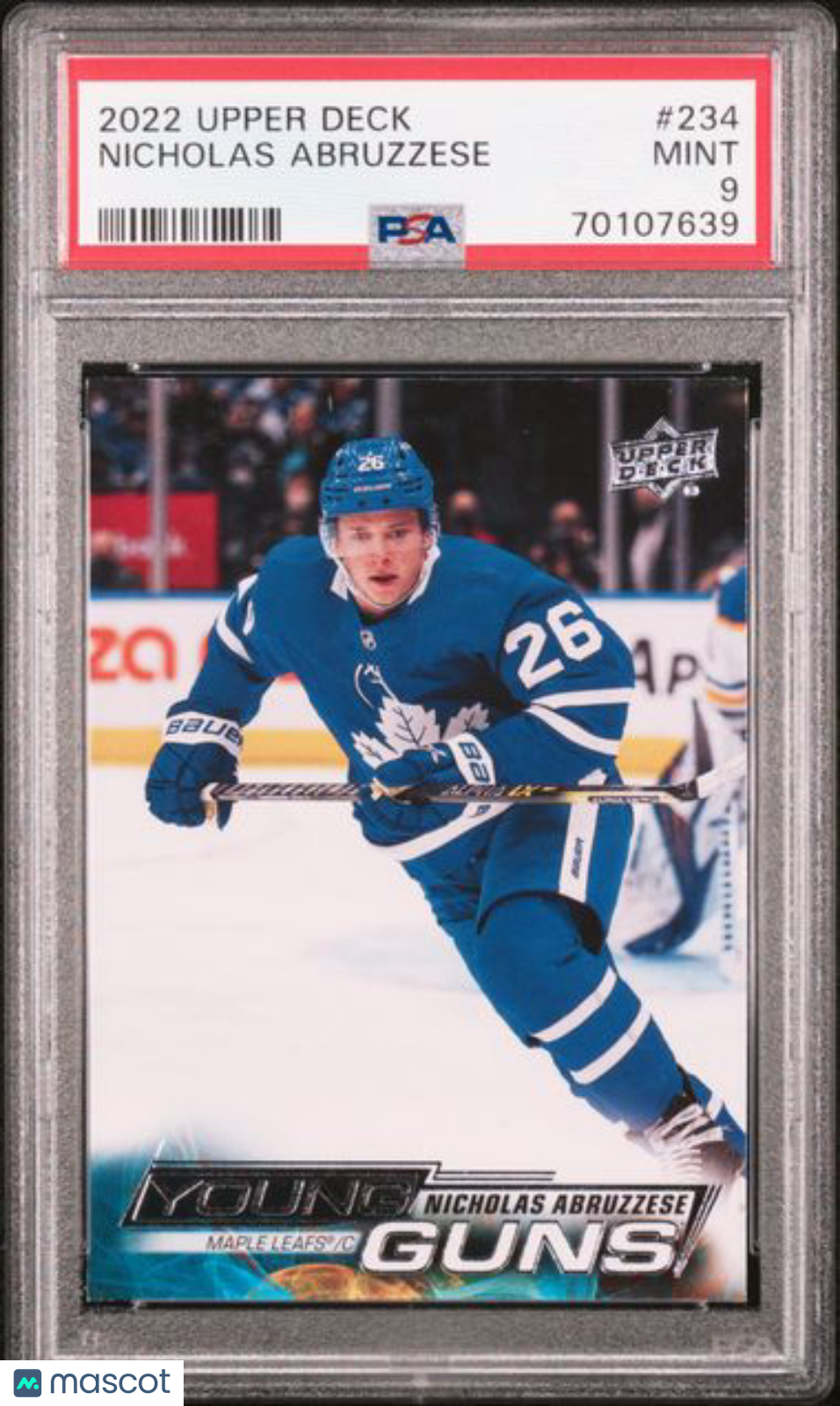 2022 Upper Deck Hockey - Nicholas Abruzzese - Young Guns #234 - YG ROOKIE - PSA