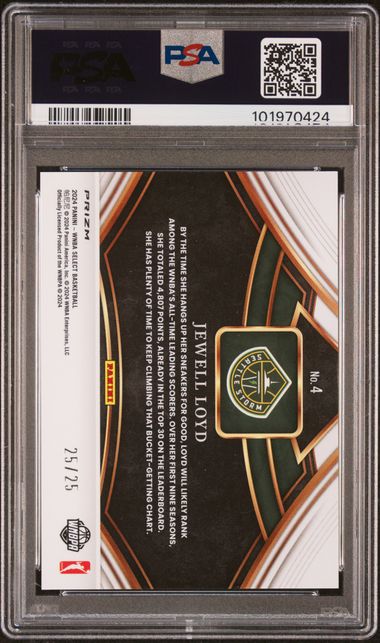2024 Select WNBA - Jewell Loyd #4 - Tie-Dye Prizm /25 - PSA - 25/25