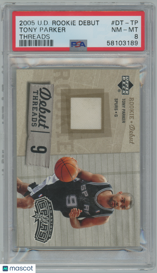 2005 Upper Deck - Tony Parker - ROOKIE - Debut Threads - GAME WORN SHORTS - PSA