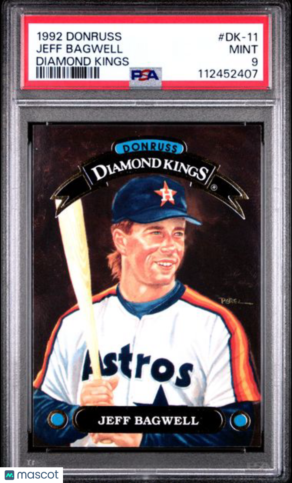 1992 Donruss - Diamond Kings #DK11 - Jeff Bagwell - Houston Astros HOF - PSA 9