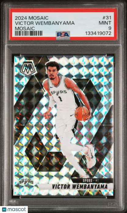 2024 Mosaic NBA - Victor Wembanyama - Silver Mosaic Prizm - PSA