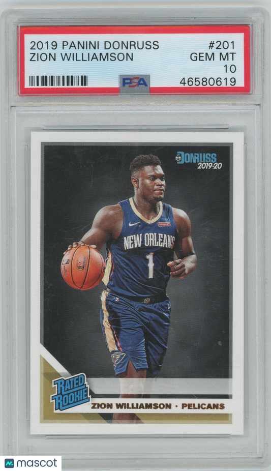 2019 Panini Donruss Zion Williamson ROOKIE #201 PSA 10