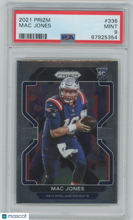 2021 Panini Prizm Mac Jones ROOKIE #336 PSA 9