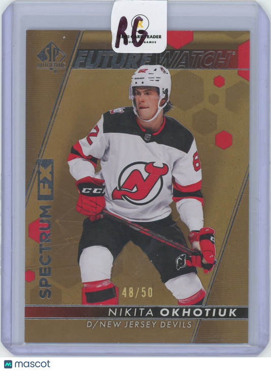 2022-23 SP Authentic Hockey Nikita Okhotiuk #S-50 Future Watch Gold 48/50