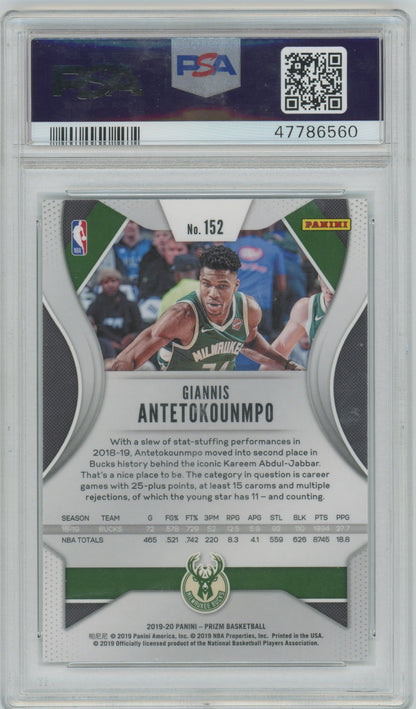 2019 Panini Prizm Giannis Antetokounmpo #152 PSA 10