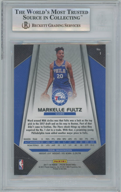 2017-18 Panini Prizm Markelle Fultz ROOKIE RC #1 BGS 9