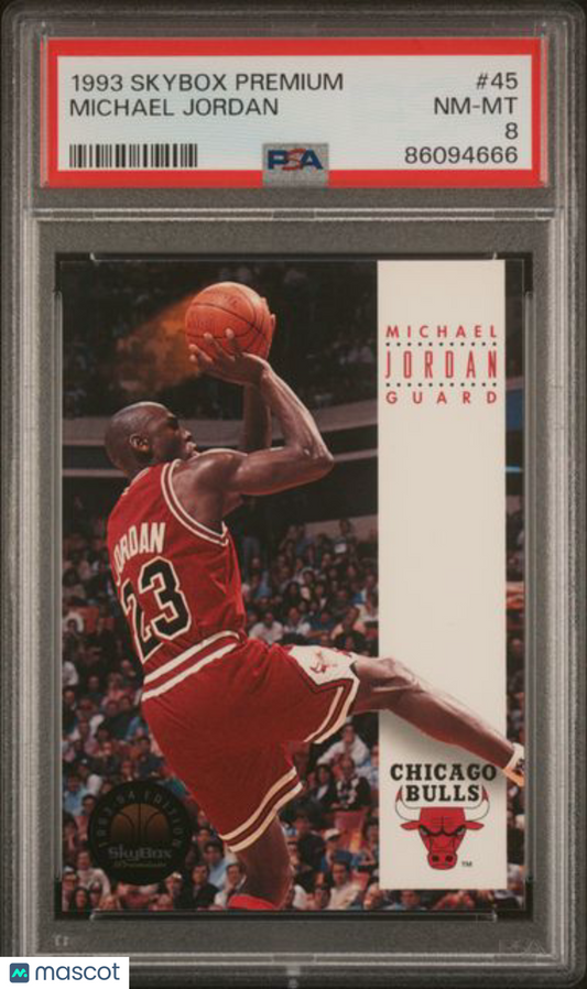 1993 Skybox Premium #45 Michael Jordan Chicago Bulls HOF PSA 8 NM-MT