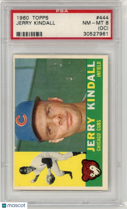 1960 Topps Jerry Kindall #444 Oc PSA 8