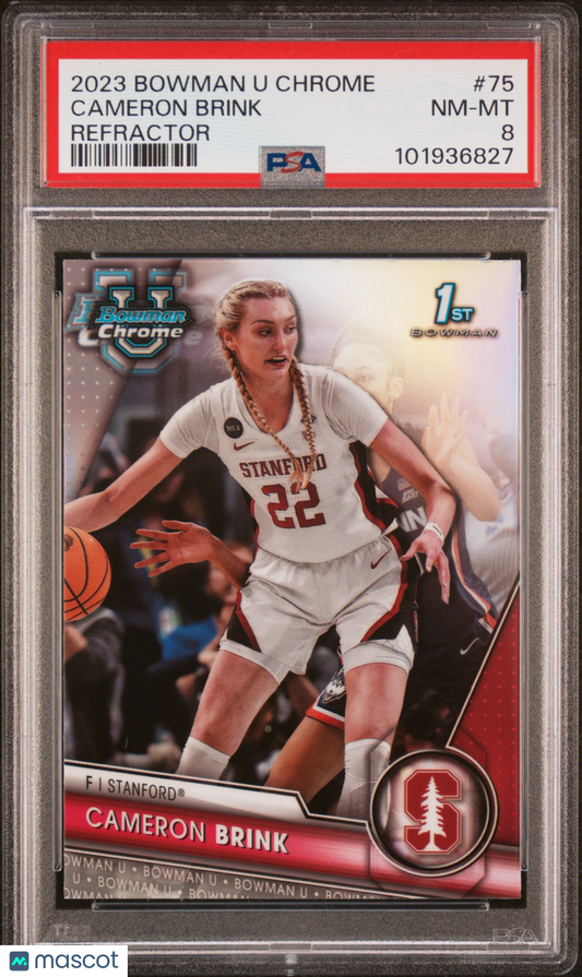 2023 Bowman U Chrome Refractor #75 Cameron Brink Sparks RC Rookie PSA
