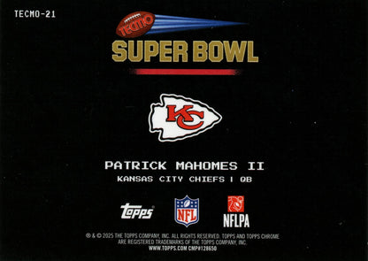 2025 Topps Chrome NFL - Patrick Mahomes II #TECMO-21 - Tecmo Bowl SSP